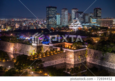 《大阪府》大阪城/夜景 《大阪府》大阪城/夜景 72694452