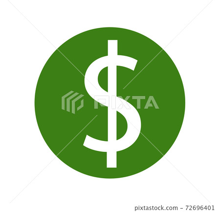 Coin with dollar simple icon Coin with dollar simple icon 72696401
