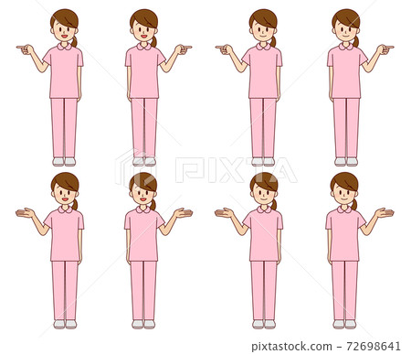 Female nurses in various poses 72698641