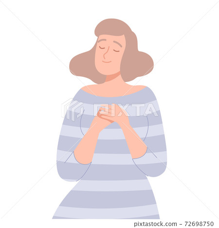 Relaxed Young Woman Dreaming about Something, People Imagination Concept Cartoon Style Vector Illustration Isolated on White Background Relaxed Young Woman Dreaming about Something, People Imagination Concept Cartoon Style Vector Illustration Isolated on White Background 72698750