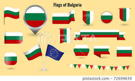 The Flag of Bulgaria. Big set of icons and symbols. The Flag of Bulgaria. Big set of icons and symbols. 72699639