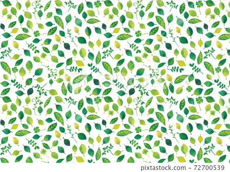 水彩風格葉和四葉三葉草圖案 水彩風格葉和四葉三葉草圖案 72700539