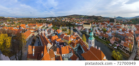 Cesky Krumlov cityscape in Czech Republic Cesky Krumlov cityscape in Czech Republic 72700949