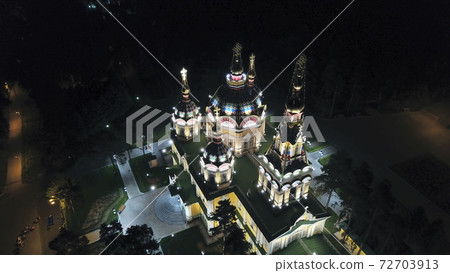 A night Park and a Church with a substructure. A night Park and a Church with a substructure. 72703913