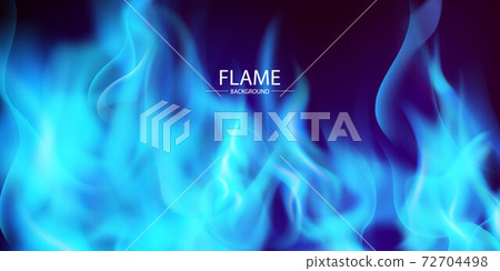 Blue flame and has a black background 72704498