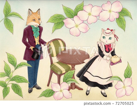 Gentleman and cat maid 72705025