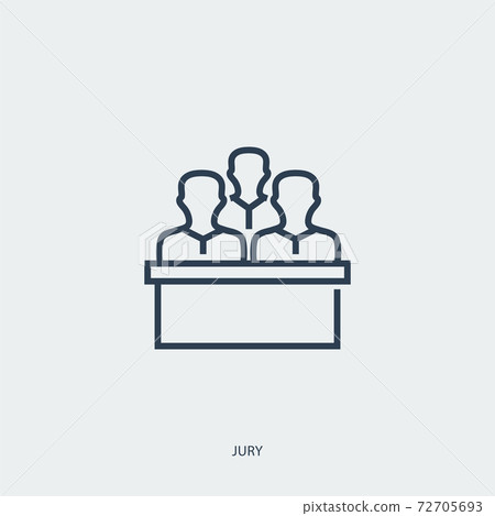 Vector illustration with the inscription trial by jury 72705693