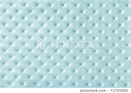 Texture of light blue leather background with capitone pattern, macro. 72705990