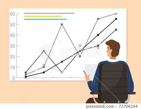 Business analyst. Professional business man analyzing business growth on data presentation Business analyst. Professional business man analyzing business growth on data presentation 72706294