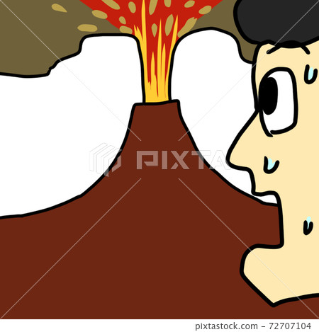 驚訝於火山噴發 72707104