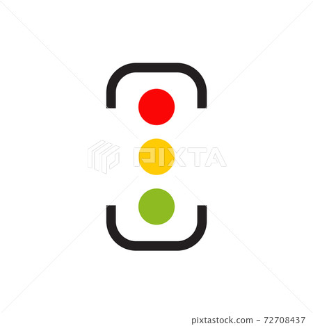 traffic light logo design template 72708437