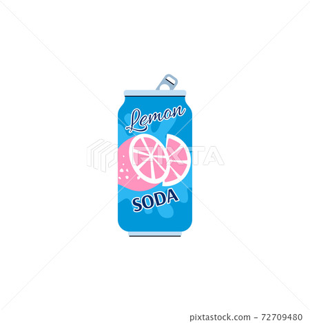 Aluminum can with fresh citrus soda beverage a vector isolated illustration Aluminum can with fresh citrus soda beverage a vector isolated illustration 72709480