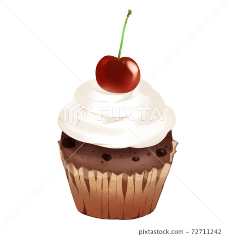 Cupcakes with cherries Cupcakes with cherries 72711242
