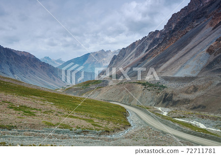 Barskoon Gorge, mountayn road Barskoon Gorge, mountayn road 72711781