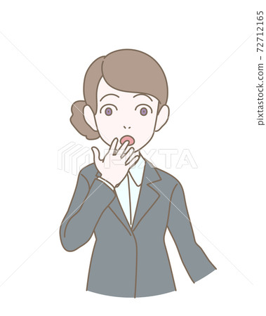 Facial expressions and gesture sets, women in... - Stock Illustration ...