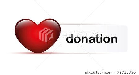 red shiny heart and white note with donate red shiny heart and white note with donate 72712350