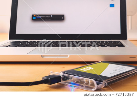 SSD and Laptop,solid state drive with sata 6 gb connection.. 72713387
