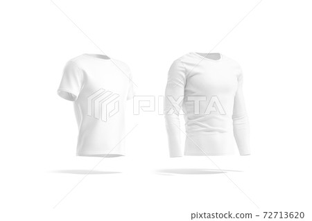 Download Blank White T Shirt And Longsleeve Mock Up Stock Illustration 72713620 Pixta