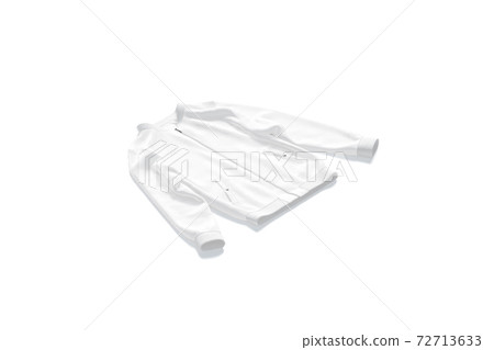 Blank white bomber jacket mock up lying, isolated 72713633