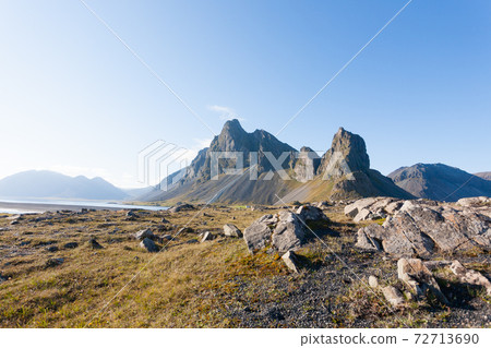 Hvalnes lava beach landscape, east Iceland landmark Hvalnes lava beach landscape, east Iceland landmark 72713690