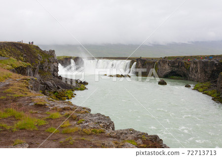 Godafoss falls in summer season view, Iceland Godafoss falls in summer season view, Iceland 72713713