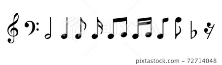 Music notes icon set, vector illustration Music notes icon set, vector illustration 72714048