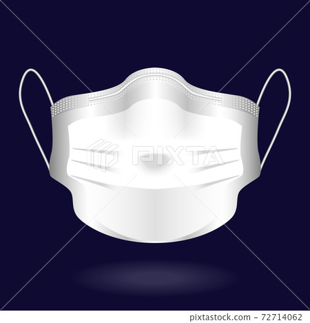 Medical mask Air pollution, environment contamination, disease protection, vector illustration 72714062