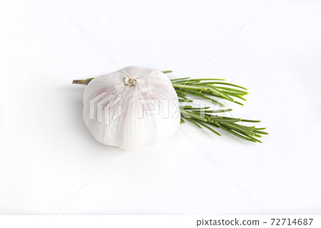 Rosemary twig and leaves isolated on white background Rosemary twig and leaves isolated on white background 72714687