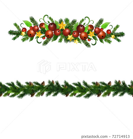 Christmas Holly brunches decoration vector Christmas Holly brunches decoration vector 72714913
