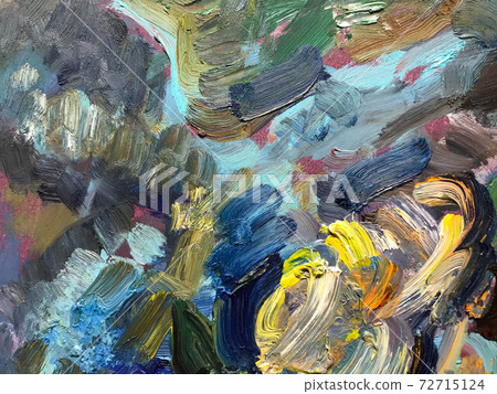 multi-colored, darkened texture. dark paint on canvas. palette of dark colors, artist's strokes on a sheet of paper. bright, creative drawing. the texture is heterogeneous, voluminous. the background multi-colored, darkened texture. dark paint on canvas. palette of dark colors, artist's strokes on a sheet of paper. bright, creative drawing. the texture is heterogeneous, voluminous. the background 72715124