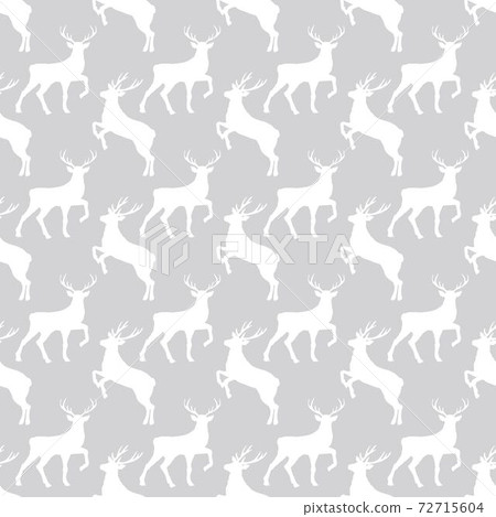 Seamless Pattern of deers. Vector Background.... - Stock Illustration ...