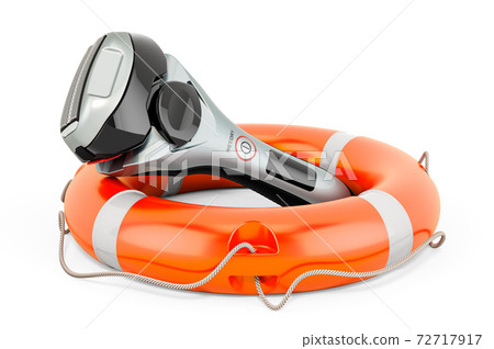 Repair and service of foil-type cordless razor, shaver, 3D rendering 72717917