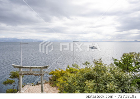 View of Miyazaki Torii and Lake Biwa from Chikubu Island Shrine Ryu Shrine View of Miyazaki Torii and Lake Biwa from Chikubu Island Shrine Ryu Shrine 72718192