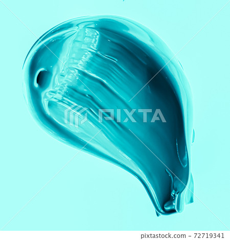 Mint brush stroke or makeup smudge closeup, beauty cosmetics and lipstick texture 72719341