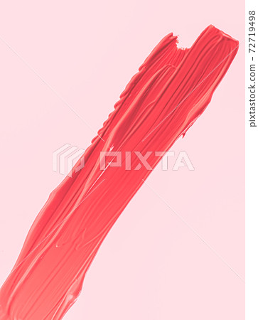 Red brush stroke or makeup smudge closeup, beauty cosmetics and lipstick texture Red brush stroke or makeup smudge closeup, beauty cosmetics and lipstick texture 72719498