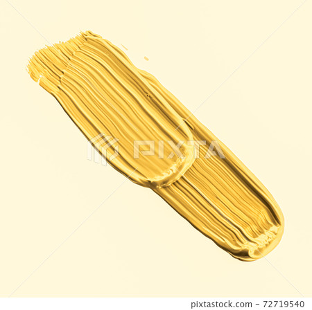 Golden brush stroke or makeup smudge closeup, beauty cosmetics and lipstick texture Golden brush stroke or makeup smudge closeup, beauty cosmetics and lipstick texture 72719540