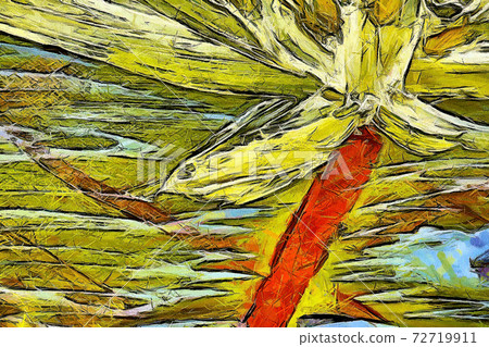 Abstract image painted with oil paints 72719911