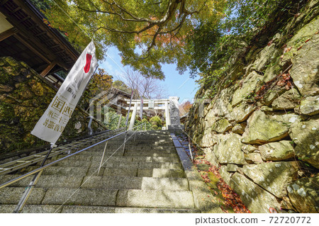 Stone steps to the main hall of Hogonji Temple on Chikubu Island 72720772