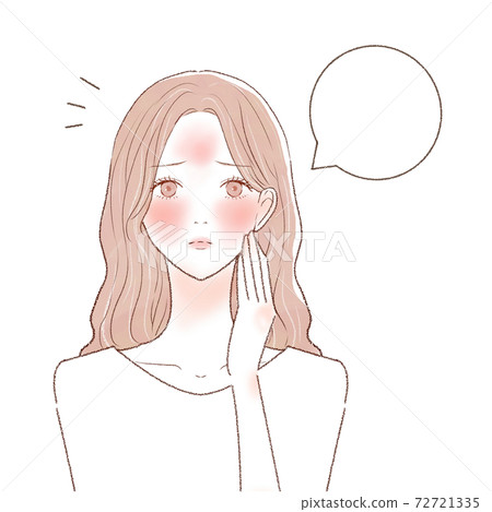 皮膚護理女性刺痛的井噴 72721335