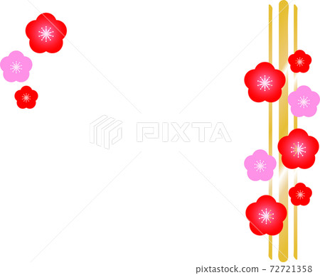 Japanese pattern material of plum blossom Japanese pattern material of plum blossom 72721358