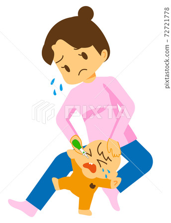 不喜歡吸鼻的嬰兒 72721778