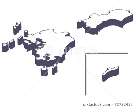 日本地圖對角四國,九州,沖繩 日本地圖對角四國,九州,沖繩 72722453