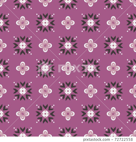 幾何圖騰藤蔓花卉瓷器紡織品的連續無縫背景 幾何圖騰藤蔓花卉瓷器紡織品的連續無縫背景 72722558