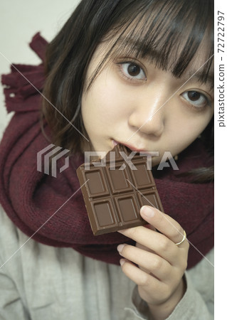 Portrait of a woman with the image of Valentine Portrait of a woman with the image of Valentine 72722797