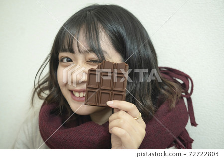 Portrait of a woman with the image of Valentine Portrait of a woman with the image of Valentine 72722803