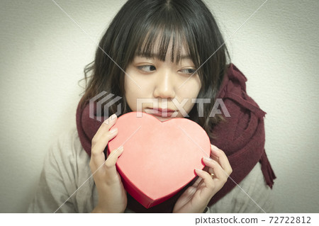 Portrait of a woman with the image of Valentine Portrait of a woman with the image of Valentine 72722812