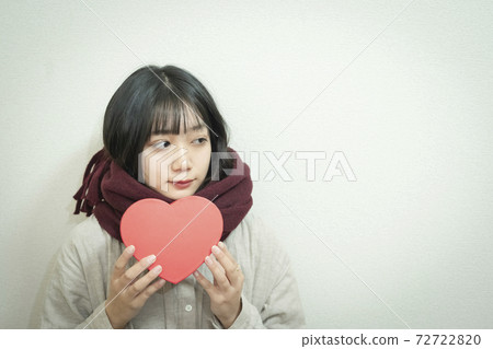 Portrait of a woman with the image of Valentine Portrait of a woman with the image of Valentine 72722820