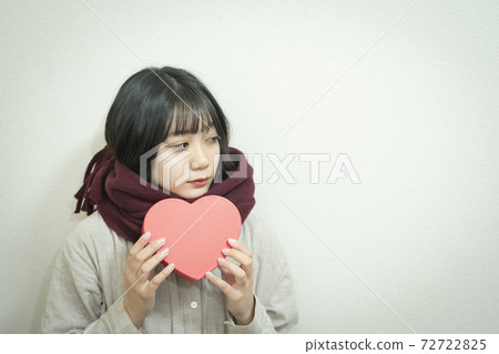 Portrait of a woman with the image of Valentine Portrait of a woman with the image of Valentine 72722825