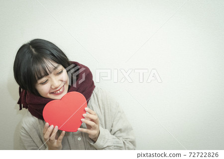 Portrait of a woman with the image of Valentine Portrait of a woman with the image of Valentine 72722826