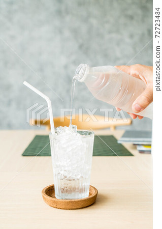 pouring water in glass 72723484